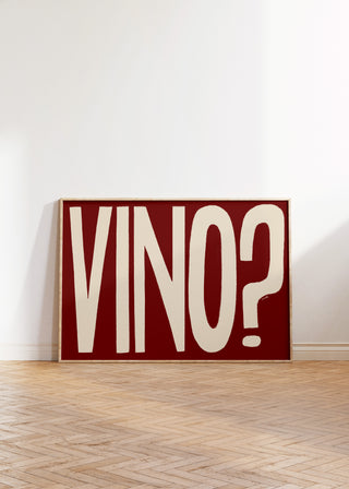 Vino? Art Print | Wine Lovers Wall Decor | Digital Download