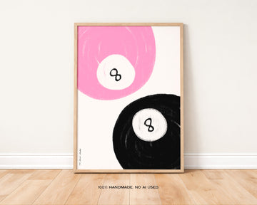 Two 8 Balls Print without a frame