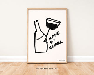 Wine O'Clock Art Print