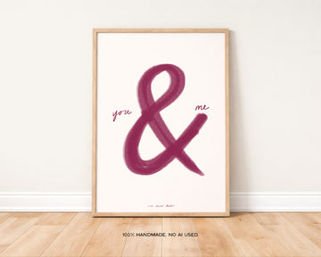 You and Me Art Print without a frame