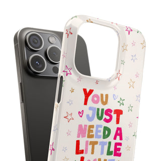 You Just Need a Little Love Phone Case — Cute Pastel Stars iPhone Snap Case