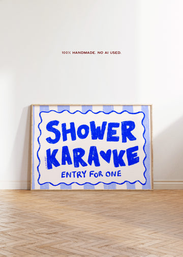 Shower Karaoke Print without a frame