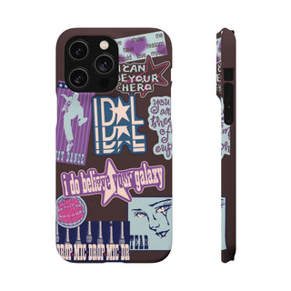 IDOL Purple Sticker Collage Snap Phone Case