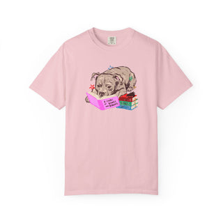 Staffordshire Bull Terrier Book Lover Shirt, Staffy Reading T Shirt, Fantasy Reader Gift, BookTok Dog Tee, Cute Dog Mum Shirt, Comfort Color