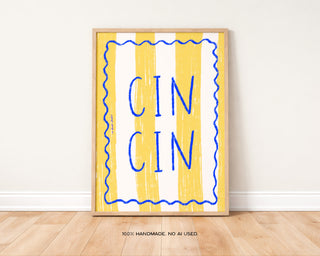 Cin Cin Yellow Print