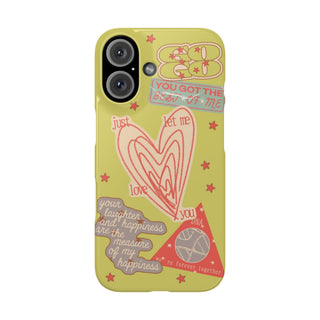 Let Me Love You Yellow Snap Phone Case
