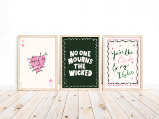 Glinda Elphaba Trio of 3 Art Prints DIGITAL DOWNLOAD