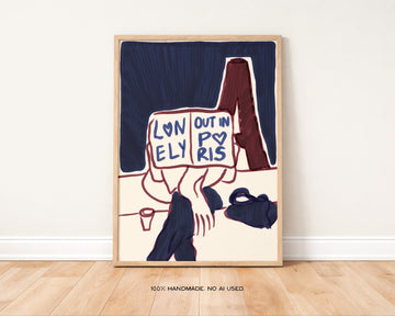 Lonely Out in Paris Art Print without a frame