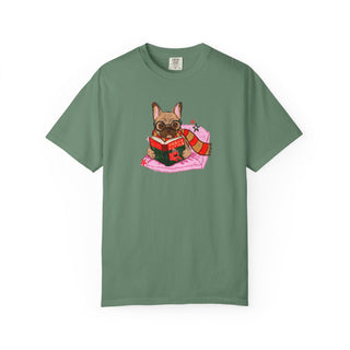 French Bulldog Book Lover Shirt, Frenchie Reading T Shirt, Wizard Dog Tee, Fantasy Reader Gift, BookTok Shirt, Comfort Colors Dog Mom Gift