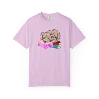 Staffordshire Bull Terrier Book Lover Shirt, Staffy Reading T Shirt, Fantasy Reader Gift, BookTok Dog Tee, Cute Dog Mum Shirt, Comfort Color