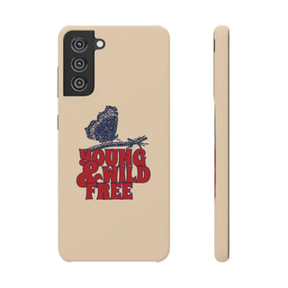 Young & Wild & Free Retro Butterfly Graphic Snap Phone Case