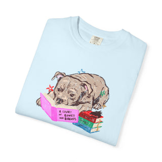 Staffordshire Bull Terrier Book Lover Shirt, Staffy Reading T Shirt, Fantasy Reader Gift, BookTok Dog Tee, Cute Dog Mum Shirt, Comfort Color