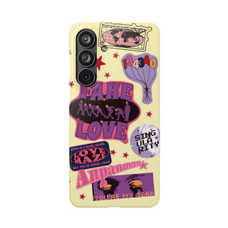 Fake Love Sticker Collage Graphic Snap Case