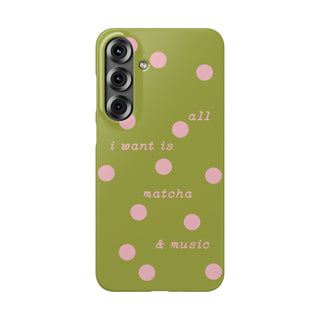 Matcha & Music Phone Case