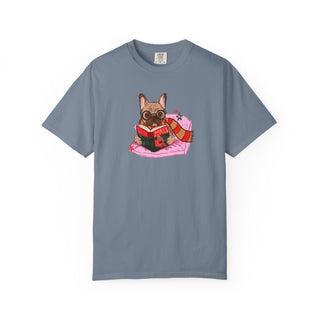 French Bulldog Book Lover Shirt, Frenchie Reading T Shirt, Wizard Dog Tee, Fantasy Reader Gift, BookTok Shirt, Comfort Colors Dog Mom Gift