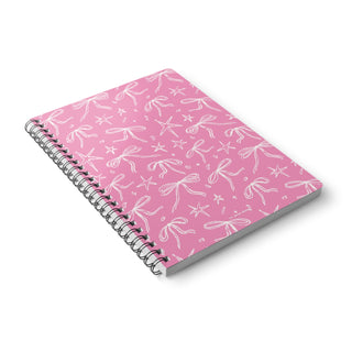 'Stars & Bows' Pink A5 Notebook