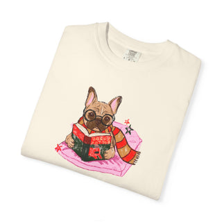 French Bulldog Book Lover Shirt, Frenchie Reading T Shirt, Wizard Dog Tee, Fantasy Reader Gift, BookTok Shirt, Comfort Colors Dog Mom Gift