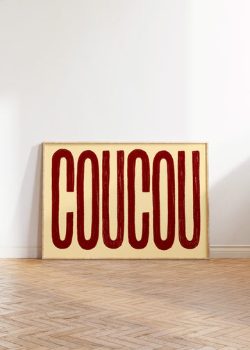 Cou Cou "Hello" in French Art Print without a frame