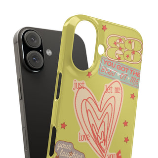 Let Me Love You Yellow Snap Phone Case