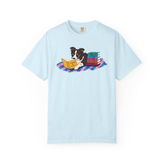 Border Collie Book Lover Shirt, Reading Dog T Shirt, Fantasy Book Lover Gift, Cute Bookish Dog Tee, Dog Mom Gift, Booktok Shirt