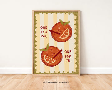 One for You One for Me Art Print | Spritz Lovers Wall Decor without a frame