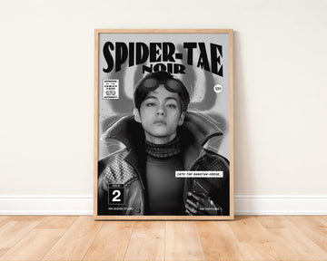 Spider-Tae Noir Comic Book Art Print without a frame