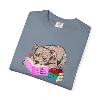 Staffordshire Bull Terrier Book Lover Shirt, Staffy Reading T Shirt, Fantasy Reader Gift, BookTok Dog Tee, Cute Dog Mum Shirt, Comfort Color