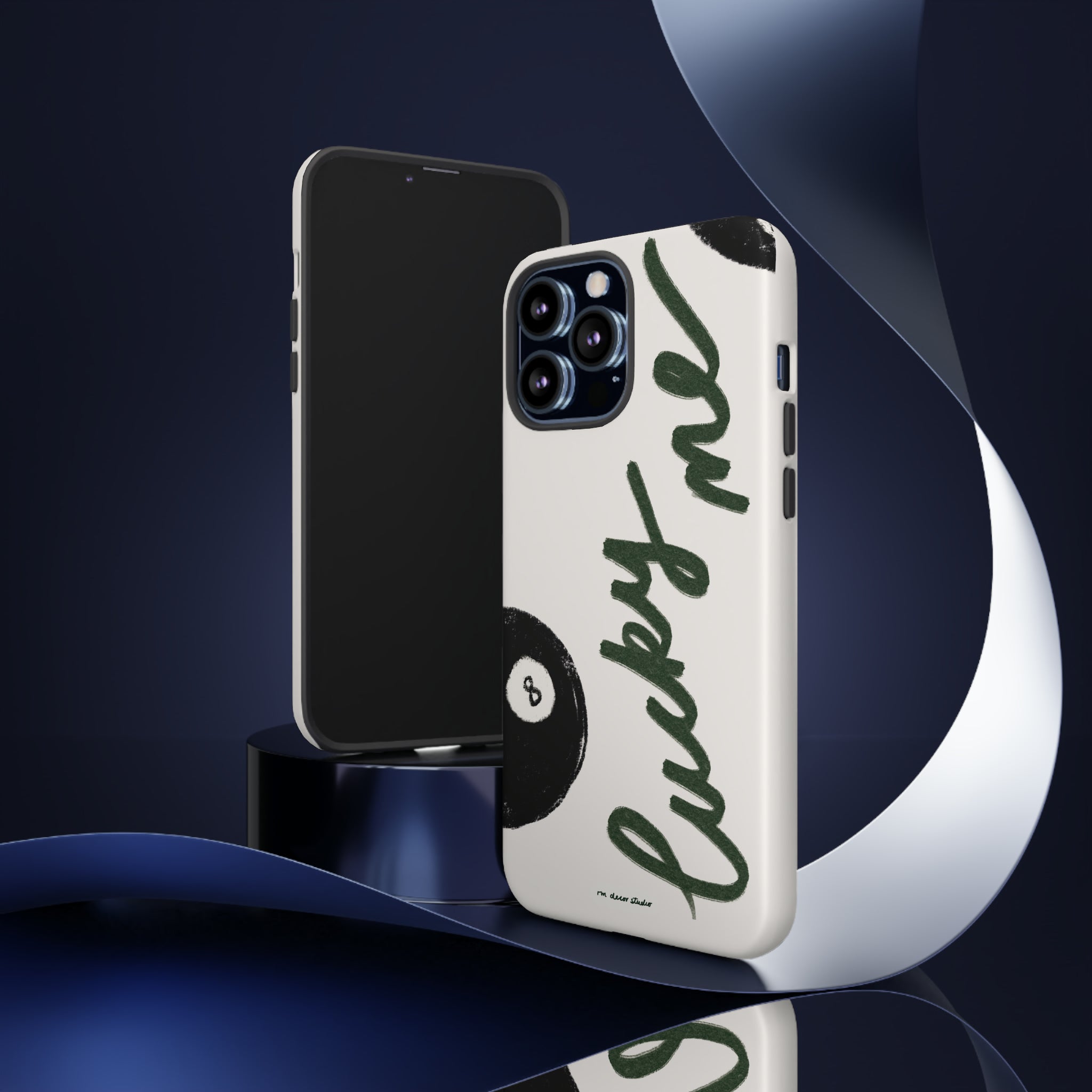 Lucky Me 8 Ball' Double-Layered Protection Phone Case – rmdesignstudio Lucky Me 8 Ball' Double-Layered Protection Phone Case – rmdesignstudio