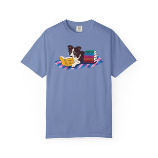 Border Collie Book Lover Shirt, Reading Dog T Shirt, Fantasy Book Lover Gift, Cute Bookish Dog Tee, Dog Mom Gift, Booktok Shirt
