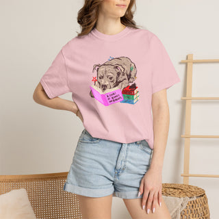 Staffordshire Bull Terrier Book Lover Shirt, Staffy Reading T Shirt, Fantasy Reader Gift, BookTok Dog Tee, Cute Dog Mum Shirt, Comfort Color