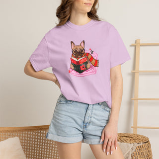 French Bulldog Book Lover Shirt, Frenchie Reading T Shirt, Wizard Dog Tee, Fantasy Reader Gift, BookTok Shirt, Comfort Colors Dog Mom Gift