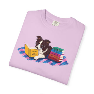 Border Collie Book Lover Shirt, Reading Dog T Shirt, Fantasy Book Lover Gift, Cute Bookish Dog Tee, Dog Mom Gift, Booktok Shirt
