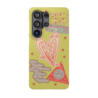 Let Me Love You Yellow Snap Phone Case