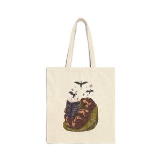Fourth Bone Dachshund Tote Bag - Sausage Dog Fantasy Book Reader Gift