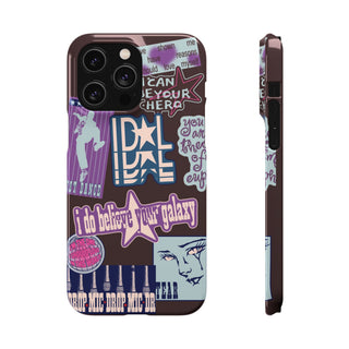 IDOL Purple Sticker Collage Snap Phone Case
