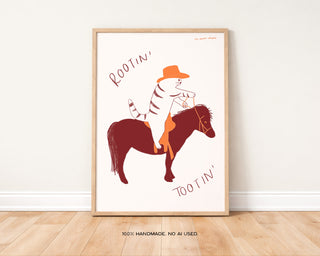 Rootin' Tootin' Cat Art Print