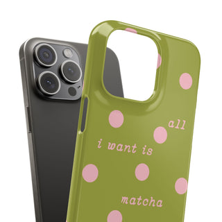 Matcha & Music Phone Case