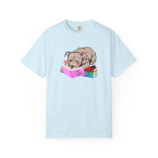 Staffordshire Bull Terrier Book Lover Shirt, Staffy Reading T Shirt, Fantasy Reader Gift, BookTok Dog Tee, Cute Dog Mum Shirt, Comfort Color