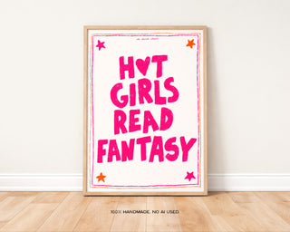 Hot Girls Read Fantasy Art Print