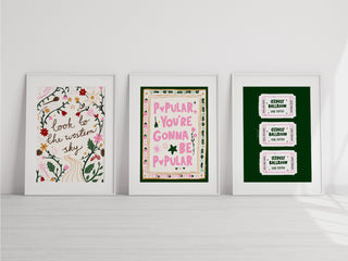 3 Art prints, Look To The Western Sky, Popular You're Gonna Be Popular, Ozdust Ballroom