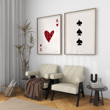 Ace and Spades Print Set without a frame