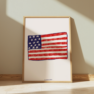 American Flag Print