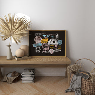 Bangtan Sticker Art Print