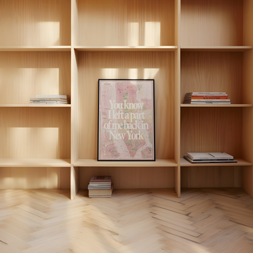 Part of Me Back in New York Art Print (Pink) without a frame