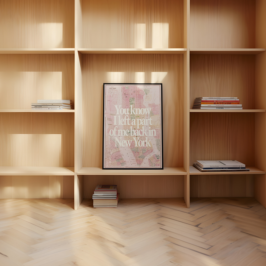 Part of Me Back in New York Art Print (Pink)