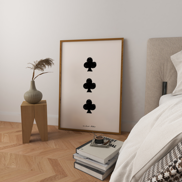 Ace of Clubs Card Print without a frame