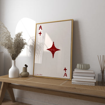 Ace of Diamonds Card Print without a frame