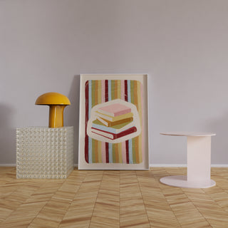 Book Stack Art Print
