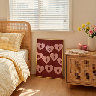 Boy With Luv Hearts Art Print