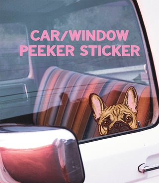 Car & Window French Bulldog Peeker Sticker